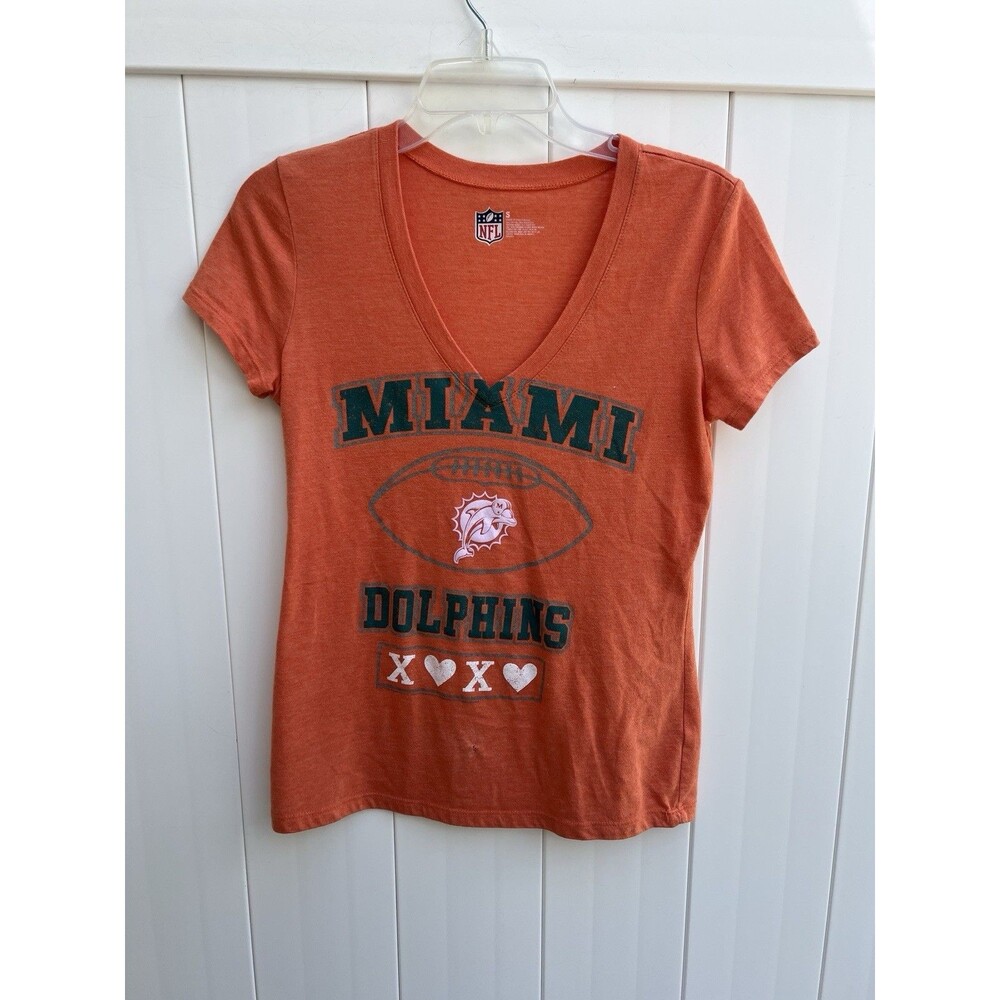 NFL Team Apparel Miami Dolphins Football T-shirt Women Small